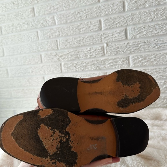 Coach Mulan Cognac Brown Leather KneeHigh Riding Boots/Gold Gold Accents/Emblem - Picture 4 of 7